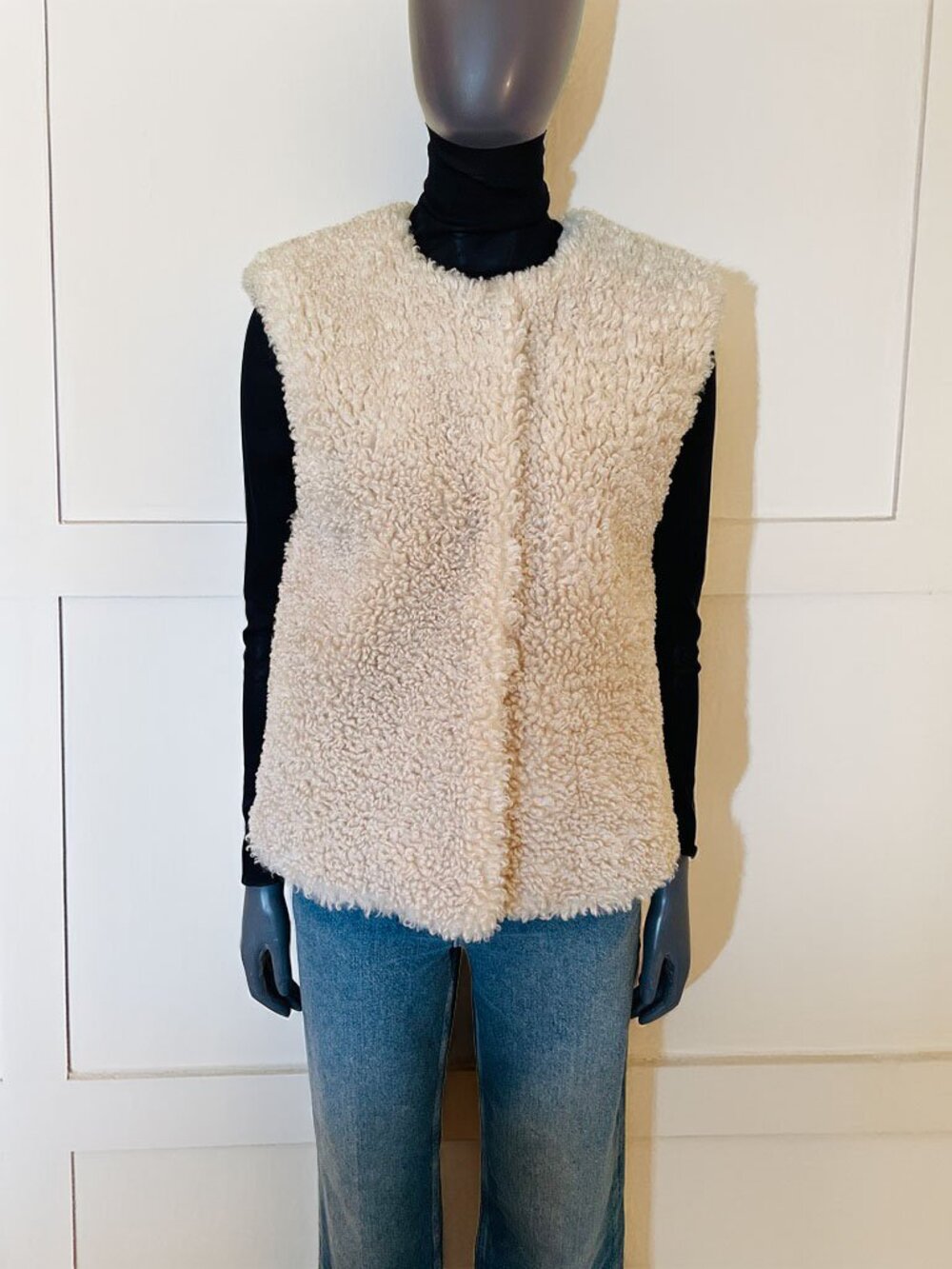 Sherpa Vest Casual Warm Fuzzy Faux Shearling Fleece Fall Winter